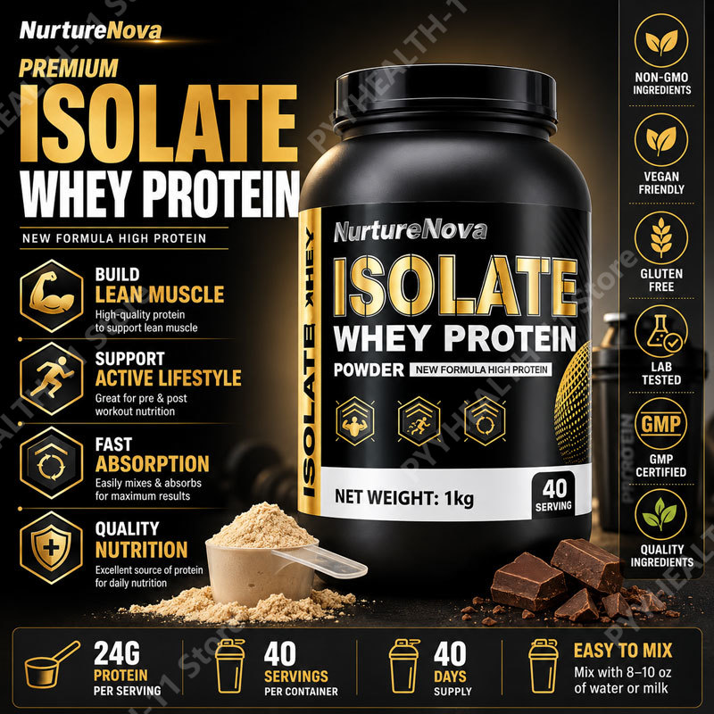 Nutrition Sports Fitness - Whey Protein Isolaat Poeder, Laagvet Supplement