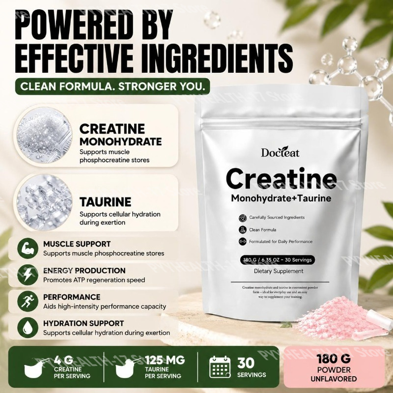 Docteat Creatine Monohydrate+T - Creatine Monohydrate Powder recensie en prijs