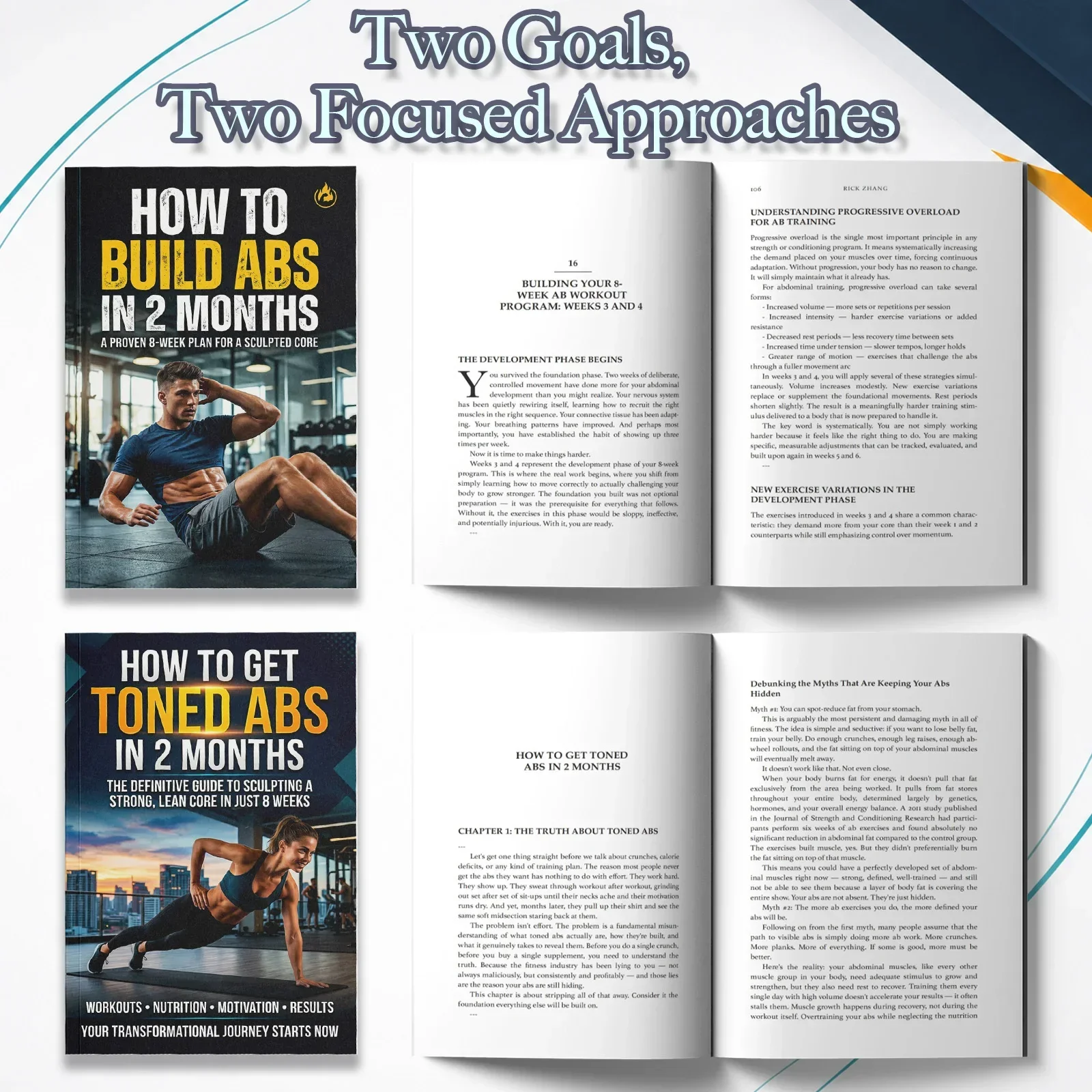 2-boek buikspiertraininghandle - Fitness Nutrition Guide Book recensie en prijs
