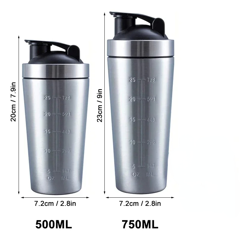 Roestvrijstalen Eiwit Shaker C - Nutrition Sports Fitness recensie en prijs
